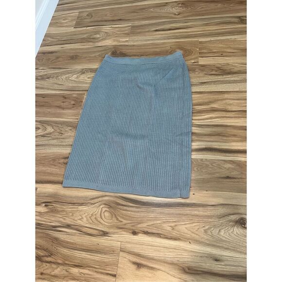 Peruvian Connection Knit Skirt Bodycon Stretch 100% Pima Cotton Large - Picture 1 of 5